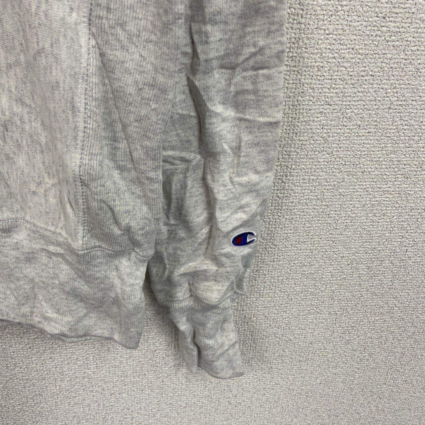 Champion　チャンピオン　スウェット/トレーナー　3連プリント　カレッジロゴ　霜降りグレー　Lサイズ