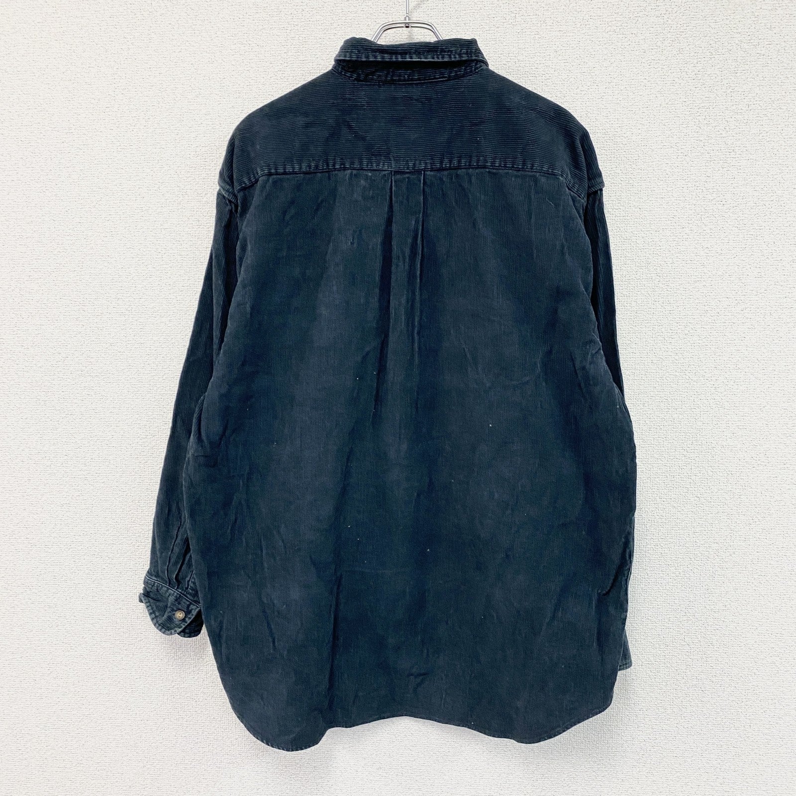 G.H Bass & Co.　ジーエイチバス　長袖コーデュロイシャツ　紺　ネイビー　XLサイズ　古着