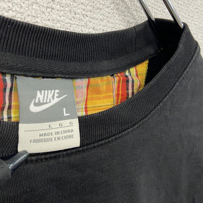 NIKE　ナイキ　スウェット/トレーナー　チェック柄　黒　ブラック　Lサイズ