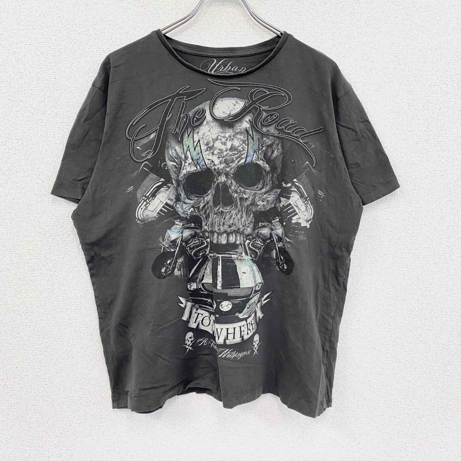 Urban Sprit　半袖プリントTシャツ　灰色　グレー　2XLサイズ　古着