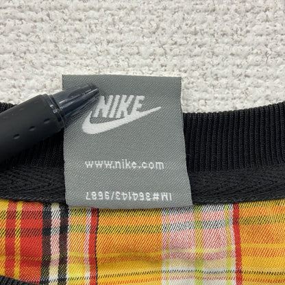 NIKE　ナイキ　スウェット/トレーナー　チェック柄　黒　ブラック　Lサイズ