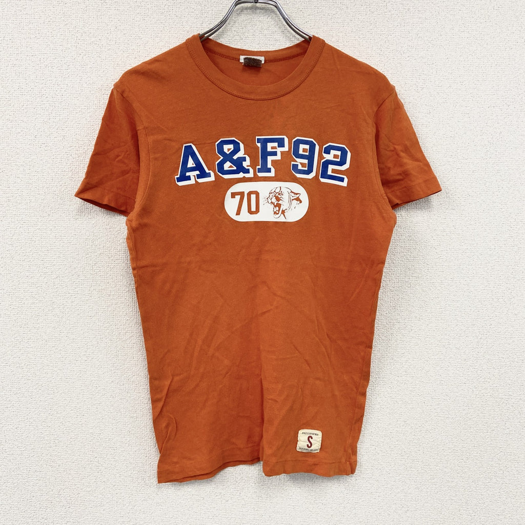 Abercrombie　アバクロンビー　半袖プリントＴシャツ　シングルステッチ　オレンジ　Sサイズ
