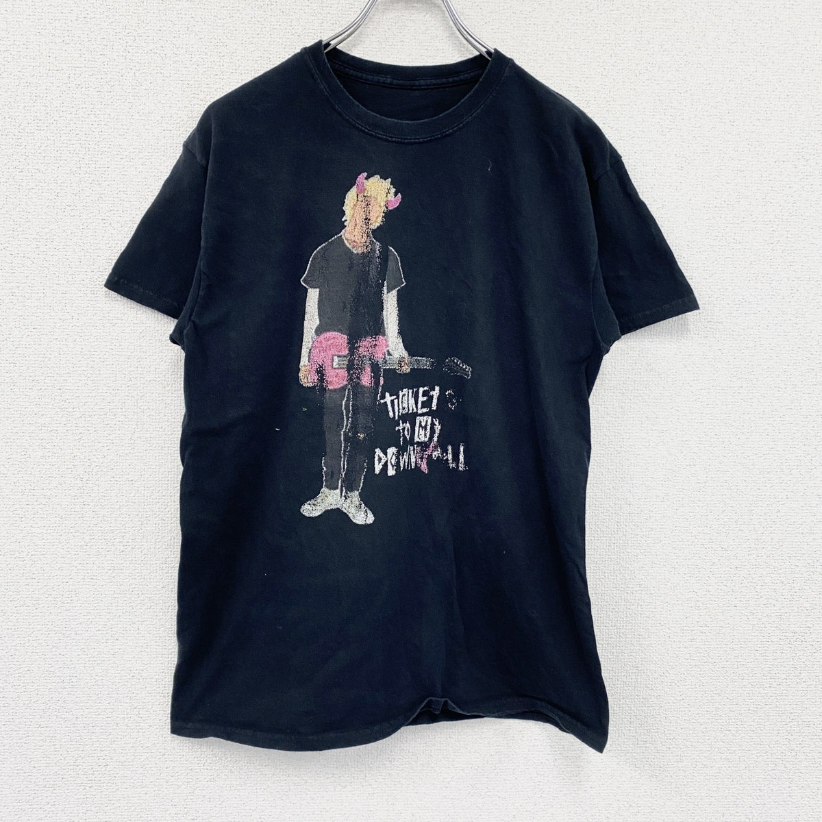 半袖プリントTシャツ　黒　ブラック　古着