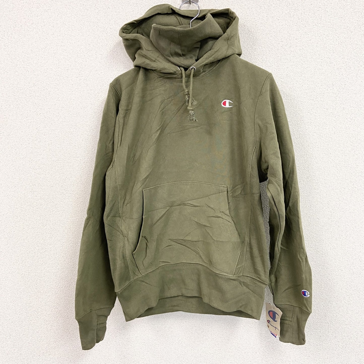 Champion　チャンピオン　リバースウィーブ　スウェットパーカー/フーディー　デッドストック　カーキー　Lサイズ