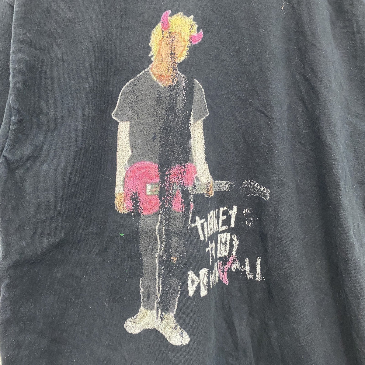 半袖プリントTシャツ　黒　ブラック　古着
