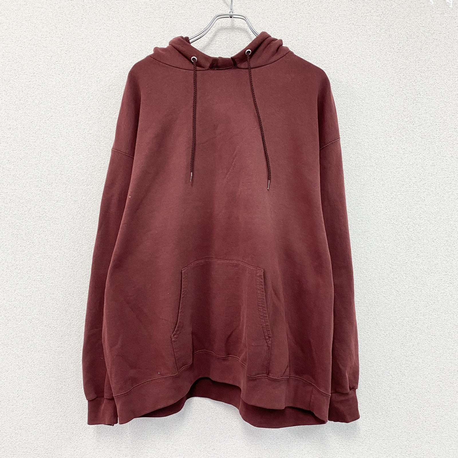 Champion　チャンピオン　スウェットパーカー/フーディー　完全目無し　フェード　現行　ボルドー　3XLサイズ　古着