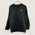 adidas　アディダス　スウェット/トレーナー　パフォーマンスロゴ　ワンポイント　黒　ブラック　Lサイズ スウェットトップス メンズ コットン 古着