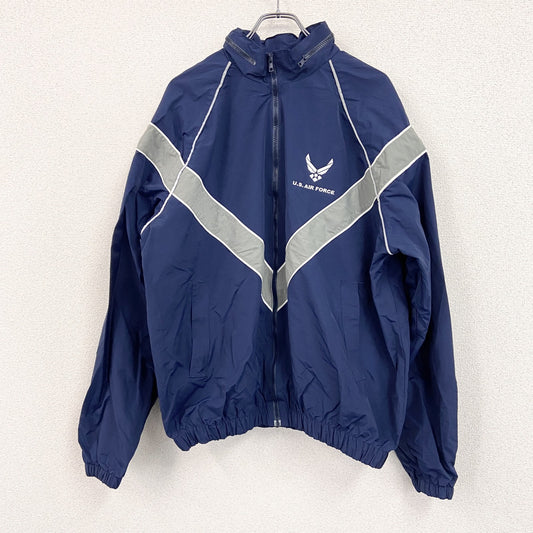 00s　U.S.AIR FORCE　トレーニングジャケット/フルジップジャケット　米軍　紺　ネイビー　XLサイズ