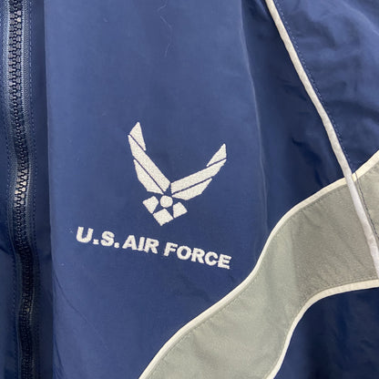 00s　U.S.AIR FORCE　トレーニングジャケット/フルジップジャケット　米軍　紺　ネイビー　XLサイズ