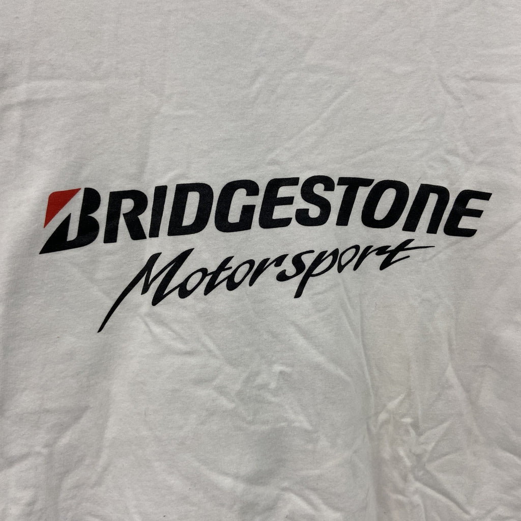 BRIDGESTONE　ブリヂストン　半袖プリントＴシャツ　企業ロゴ　白　ホワイト　Lサイズ