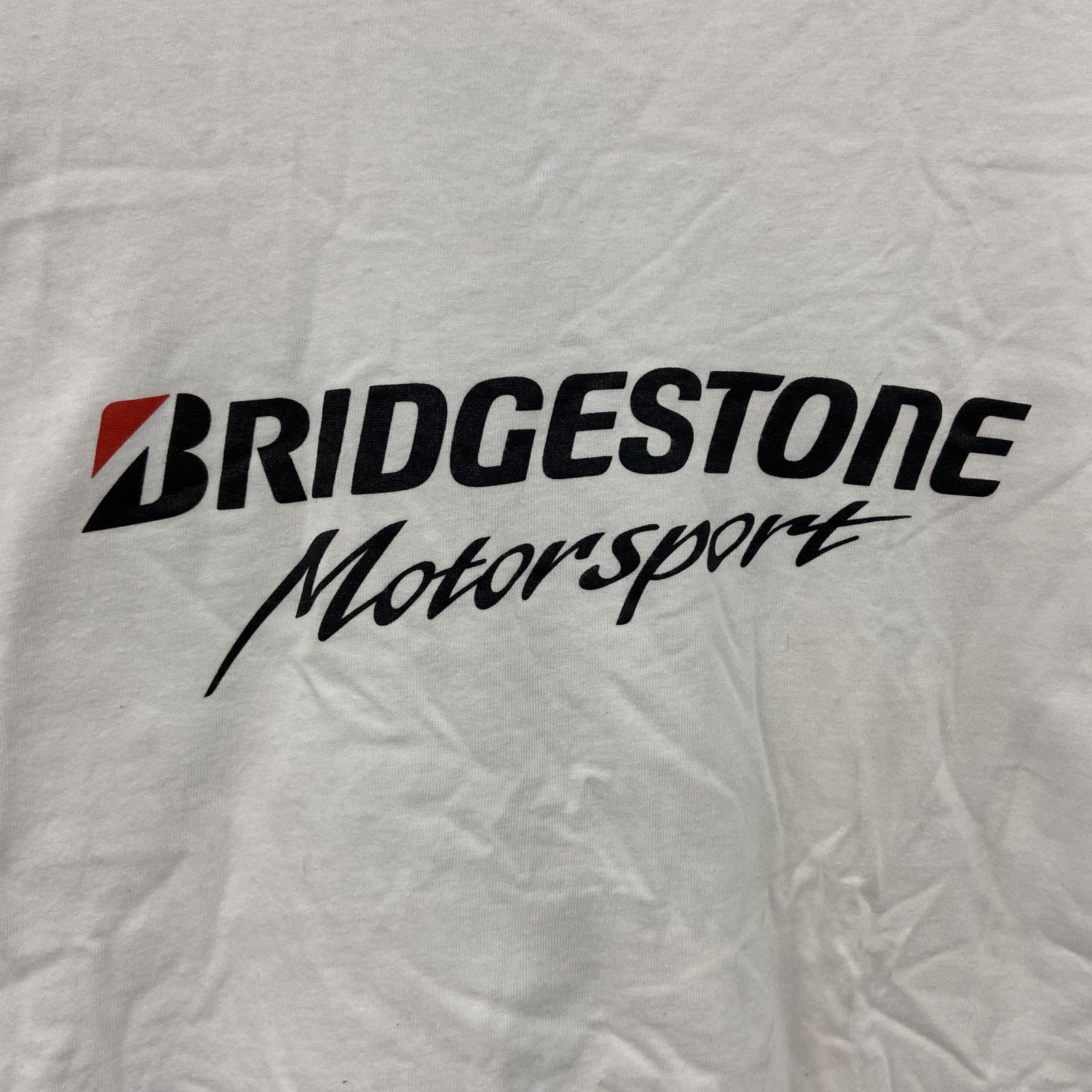 BRIDGESTONE　ブリヂストン　半袖プリントＴシャツ　企業ロゴ　白　ホワイト　Lサイズ