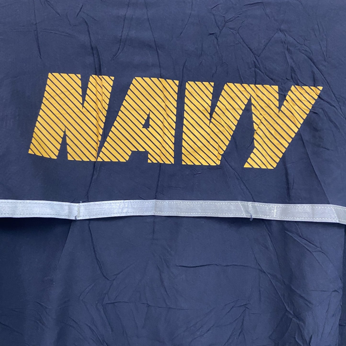 U.S.NAVY　RUNNING JACKET　ナイロンジャケット　ミリタリー　米軍　デカロゴ　紺　ネイビー　Sサイズ