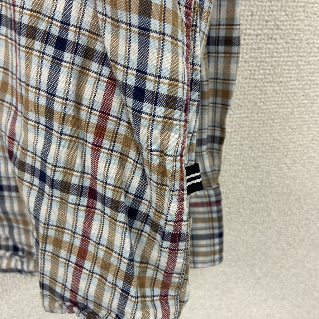 NAUTICA　ノーティカ　長袖ボタンダウンシャツ　チェック柄　マルチカラー　紺　ネイビー　ベージュ　2XLサイズ