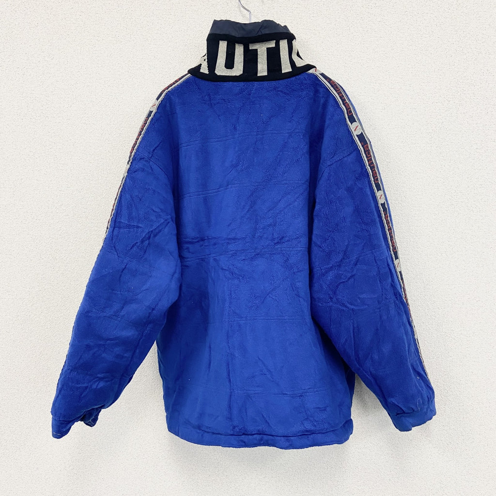 90s～　Nautica　ノーティカ　中綿ジャケット　フリースジャケット　ヴィンテージ　リバーシブル　紺　ネイビー　古着