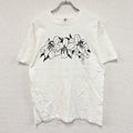 BECK　ユユキ×GREATFUL SOUND ９　半袖プリント漫画Tシャツ　花柄　白　ホワイト　Mサイズ　古着