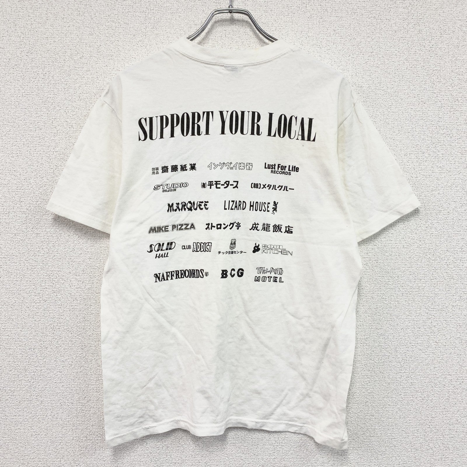 BECK　ユユキ×GREATFUL SOUND ９　半袖プリント漫画Tシャツ　花柄　白　ホワイト　Mサイズ　古着