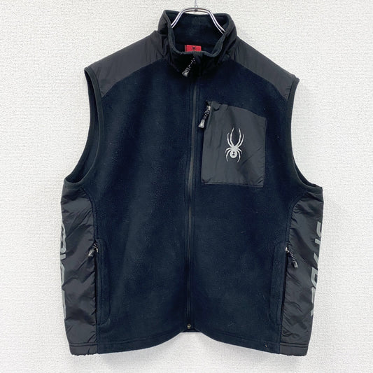 SPYDER　スパイダー　フリースベスト　黒　ブラック　Lサイズ