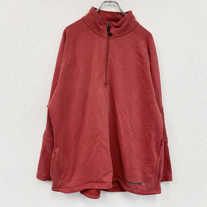 00s　NIKE　ナイキ　ハーフジップスウェット　ヴィンテージ　赤　レッド　XLサイズ