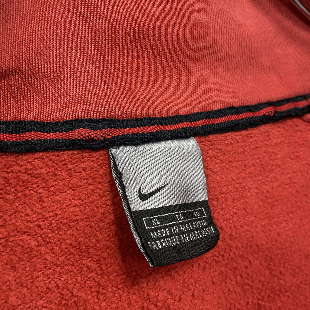 00s　NIKE　ナイキ　ハーフジップスウェット　ヴィンテージ　赤　レッド　XLサイズ　古着