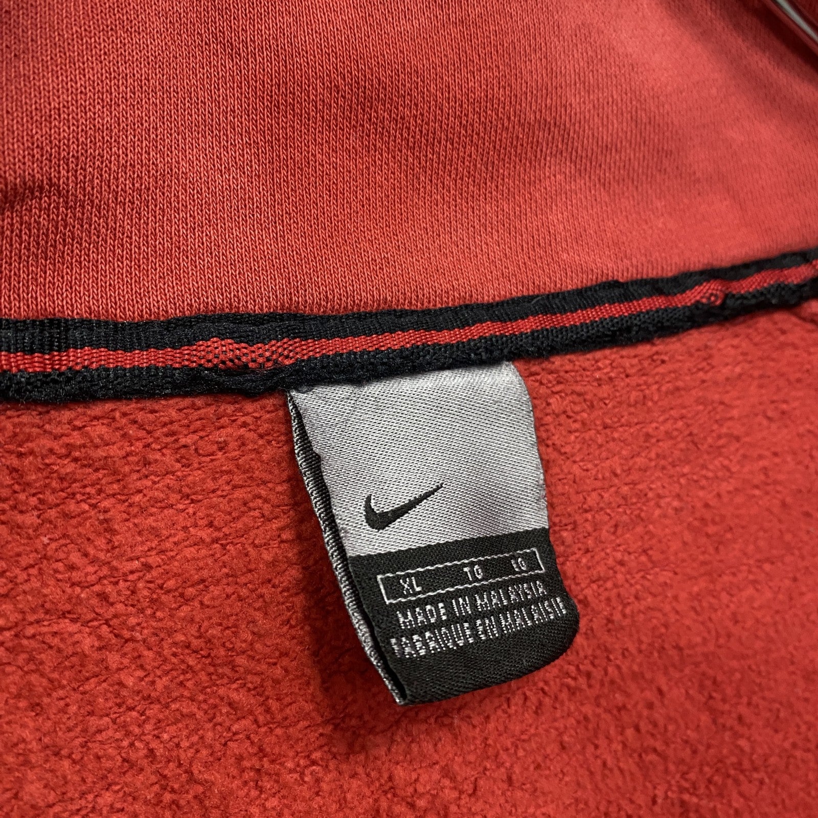 00s　NIKE　ナイキ　ハーフジップスウェット　ヴィンテージ　赤　レッド　XLサイズ　古着