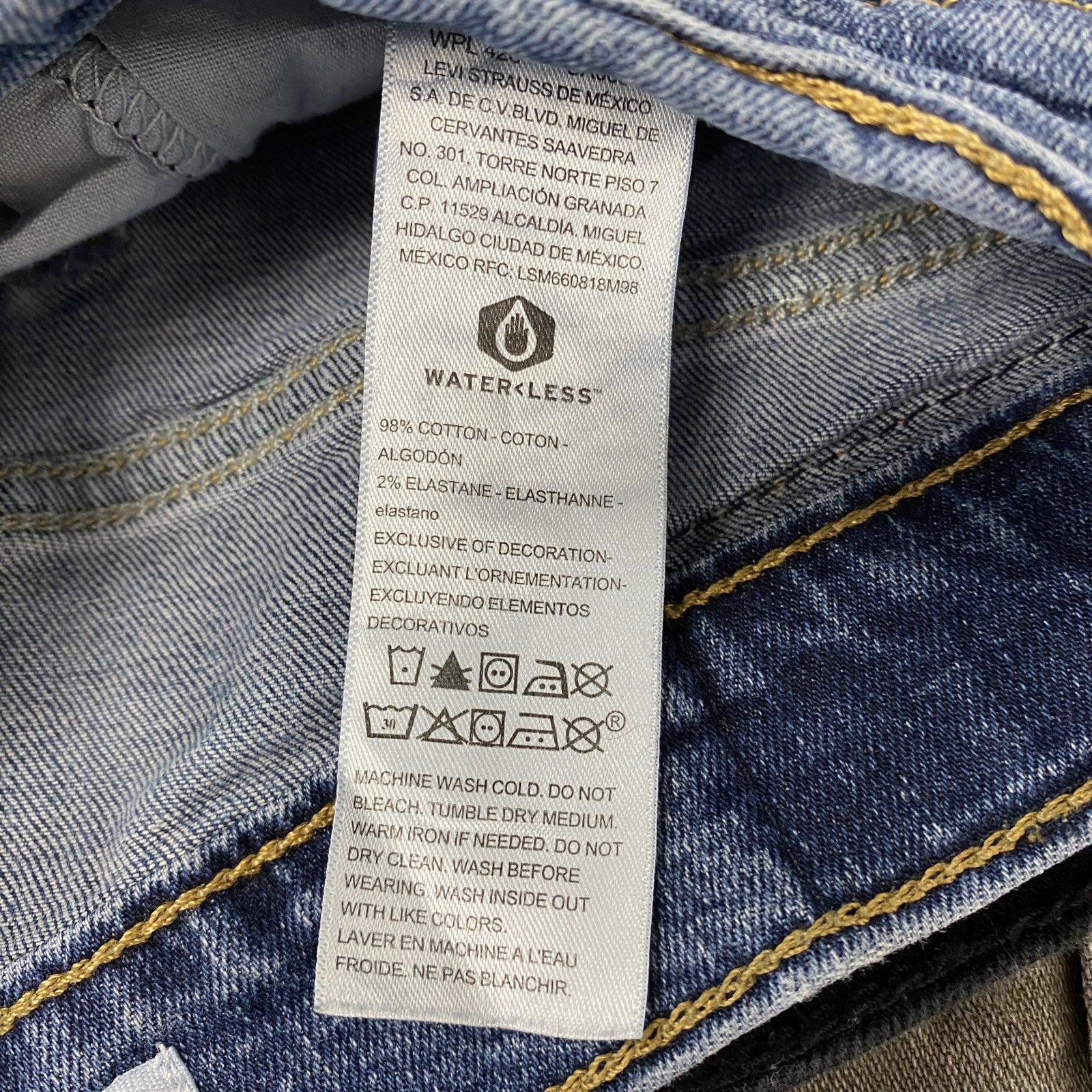 Levi’ｓ　リーバイス　SIGNATURE　デニムパンツ/ジーンズ　ジップフライ　インディゴ　W30サイズ　古着