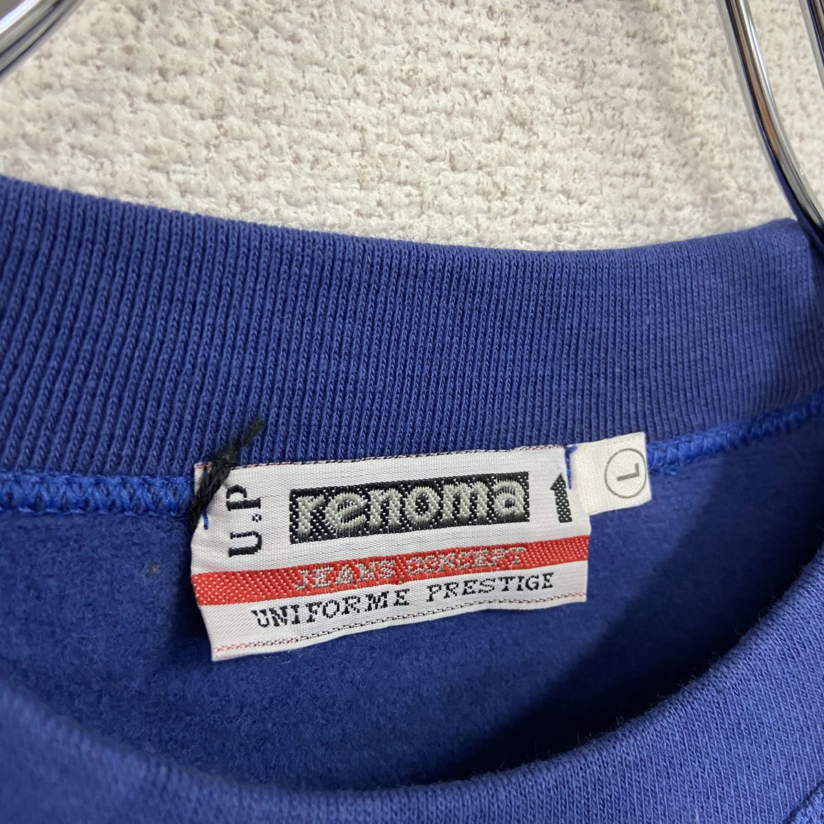 古着 used　90s～　U.P renoma　ユーピーレノマ　スウェット/トレーナー　ユーロヴィンテージ　青　ブルー　Lサイズ