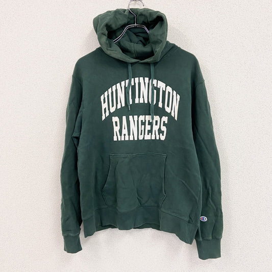 Champion　チャンピオン　リバースウィーブ　スウェットパーカー/フーディー　アーチプリント　緑　グリーン　Lサイズ