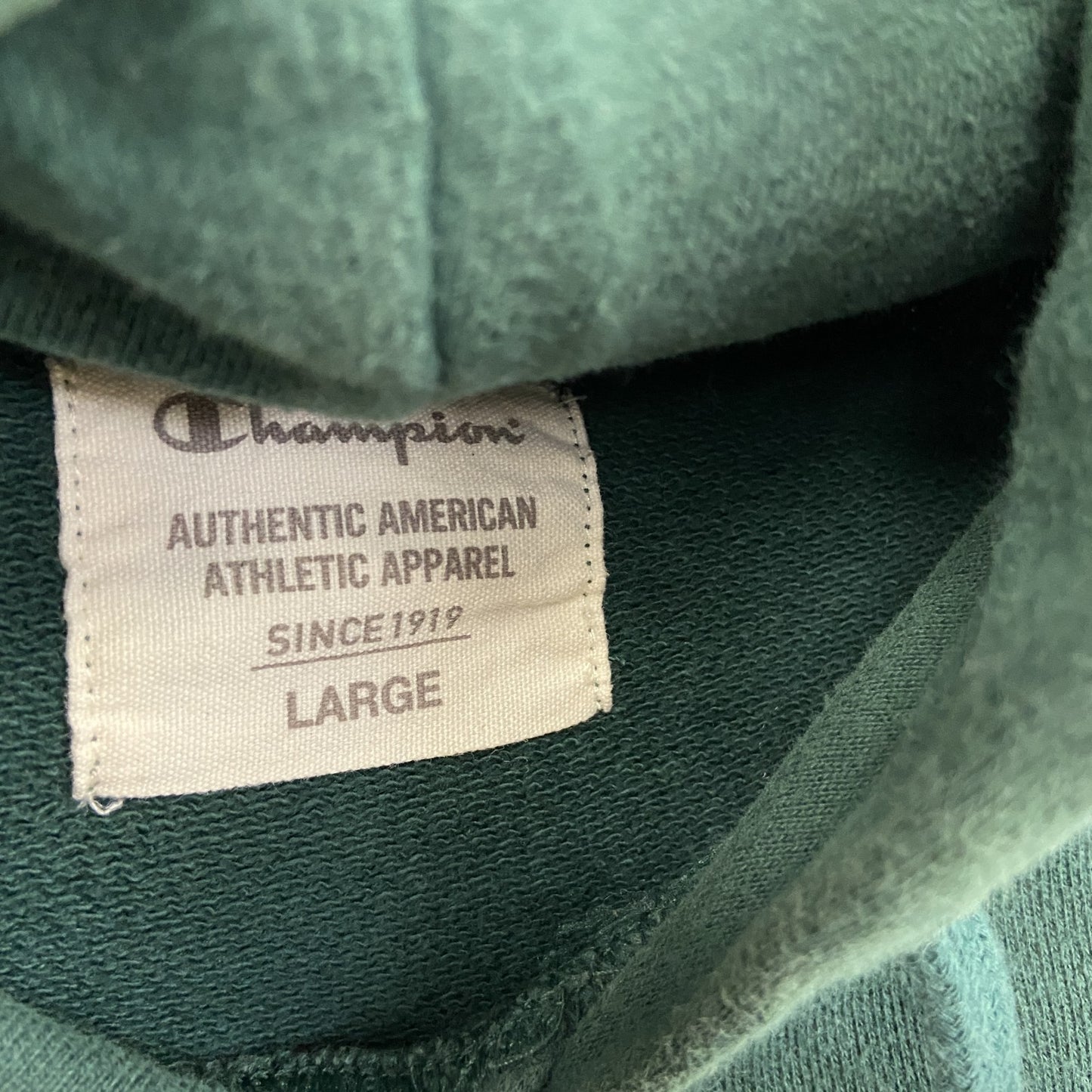 Champion　チャンピオン　リバースウィーブ　スウェットパーカー/フーディー　アーチプリント　緑　グリーン　Lサイズ