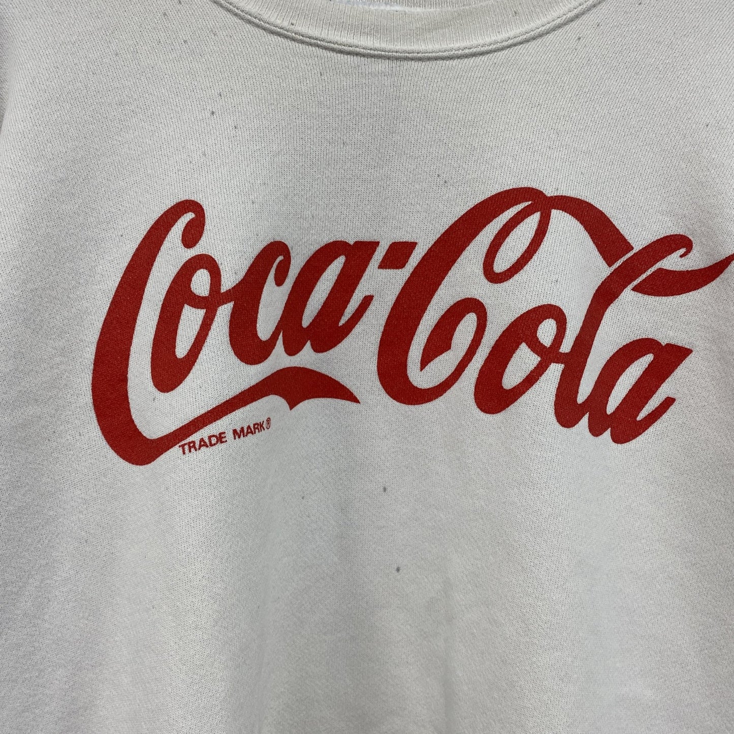 80s～　Hanes　ヘインズ　Coca Cola　コカコーラ　スウェット/トレーナー　ヴィンテージ　白　ホワイト　XLサイズ　