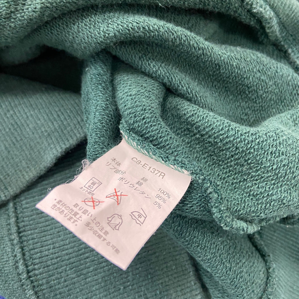 Champion　チャンピオン　スウェットパーカー/フーディー　アーチプリント　刺繍ロゴ　現行　緑　グリーン　Lサイズ　古着