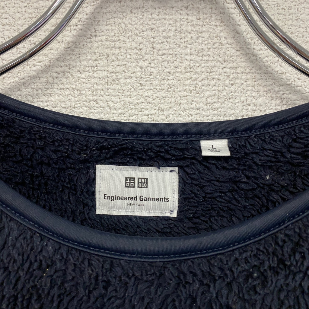 UNIQLO　ユニクロ　Engineered Garments　エンジニアガーメンツ　フリースプルオーバージャケット　紺　ネイビー　Lサイズ　古着
