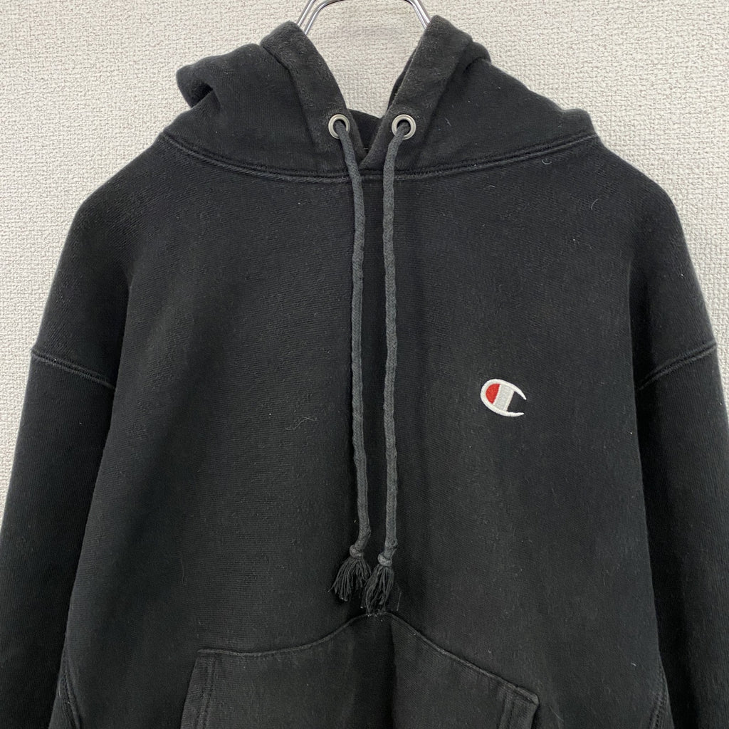 Champion　チャンピオン　リバースウィーブ　スウェットパーカー/フーディー　黒　ブラック　Mサイズ トレーナー スウェットトップス フード付き 古着