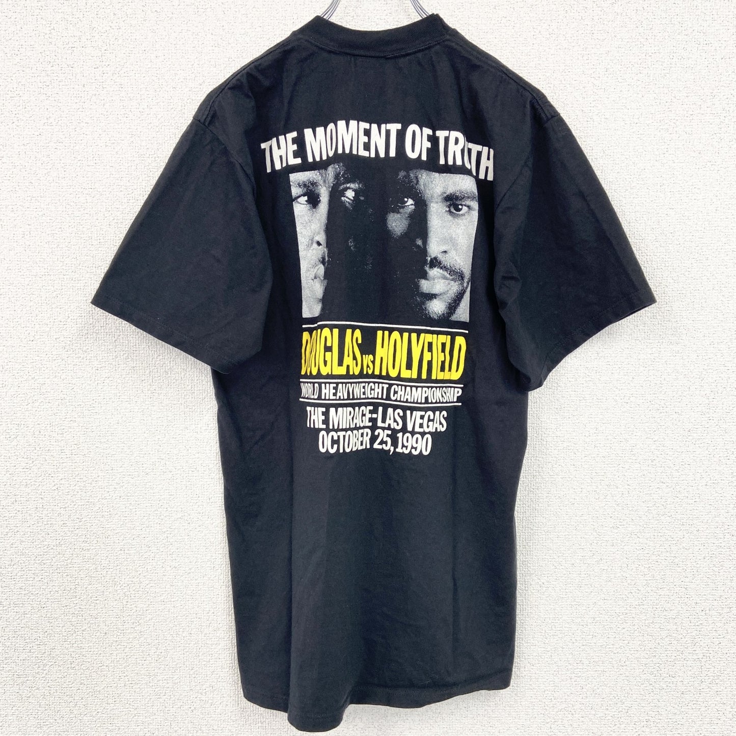 90s　JERZEES　ダグラス　ホリフィールド　半袖プリントTシャツ　ヴィンテージ　黒　ブラック　Lサイズ　