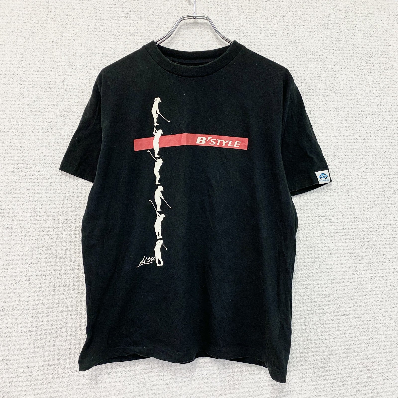 BRIDGESTONE　ブリヂストン　宮里藍　オンワード樫山　半袖プリントTシャツ　B'STYLE　黒　ブラック　古着