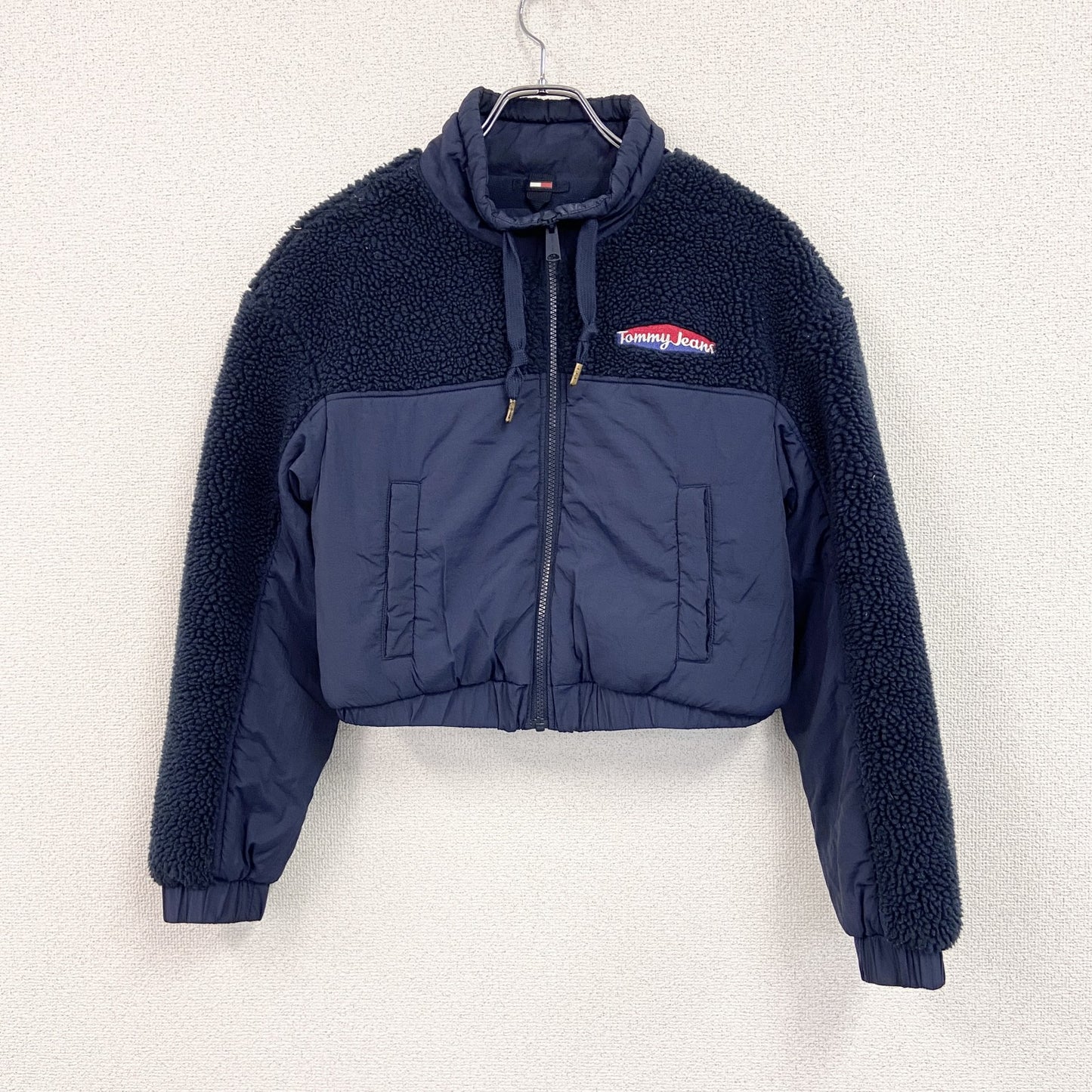 TOMMY JEANS　トミージーンズ　フリースジャケット/ボアジャケット　中綿入り　紺　ネイビー　Sサイズ