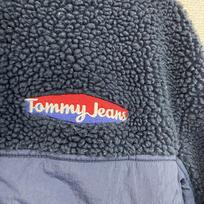 TOMMY JEANS　トミージーンズ　フリースジャケット/ボアジャケット　中綿入り　紺　ネイビー　Sサイズ