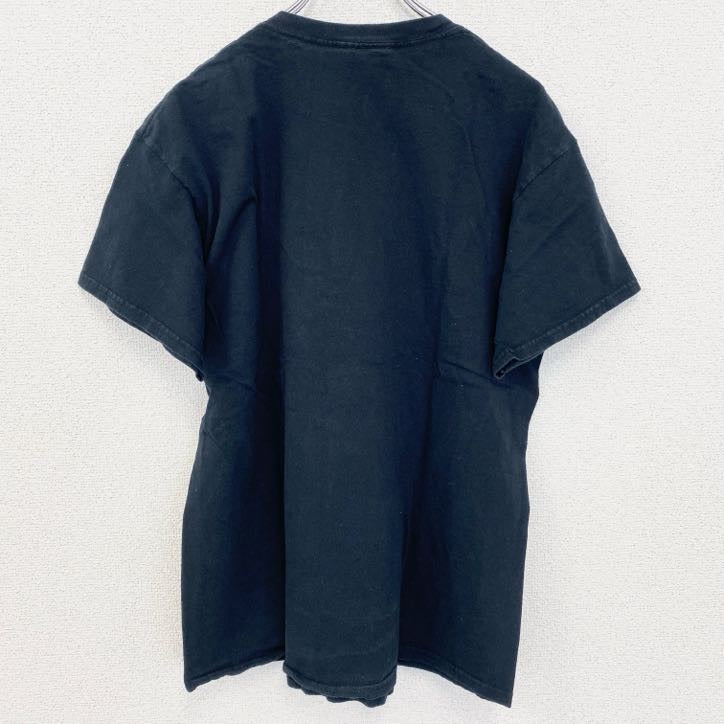 ジョニーキャッシュ　半袖プリントTシャツ　音楽　カントリー　黒　ブラック　クルーネック　Lサイズ　古着