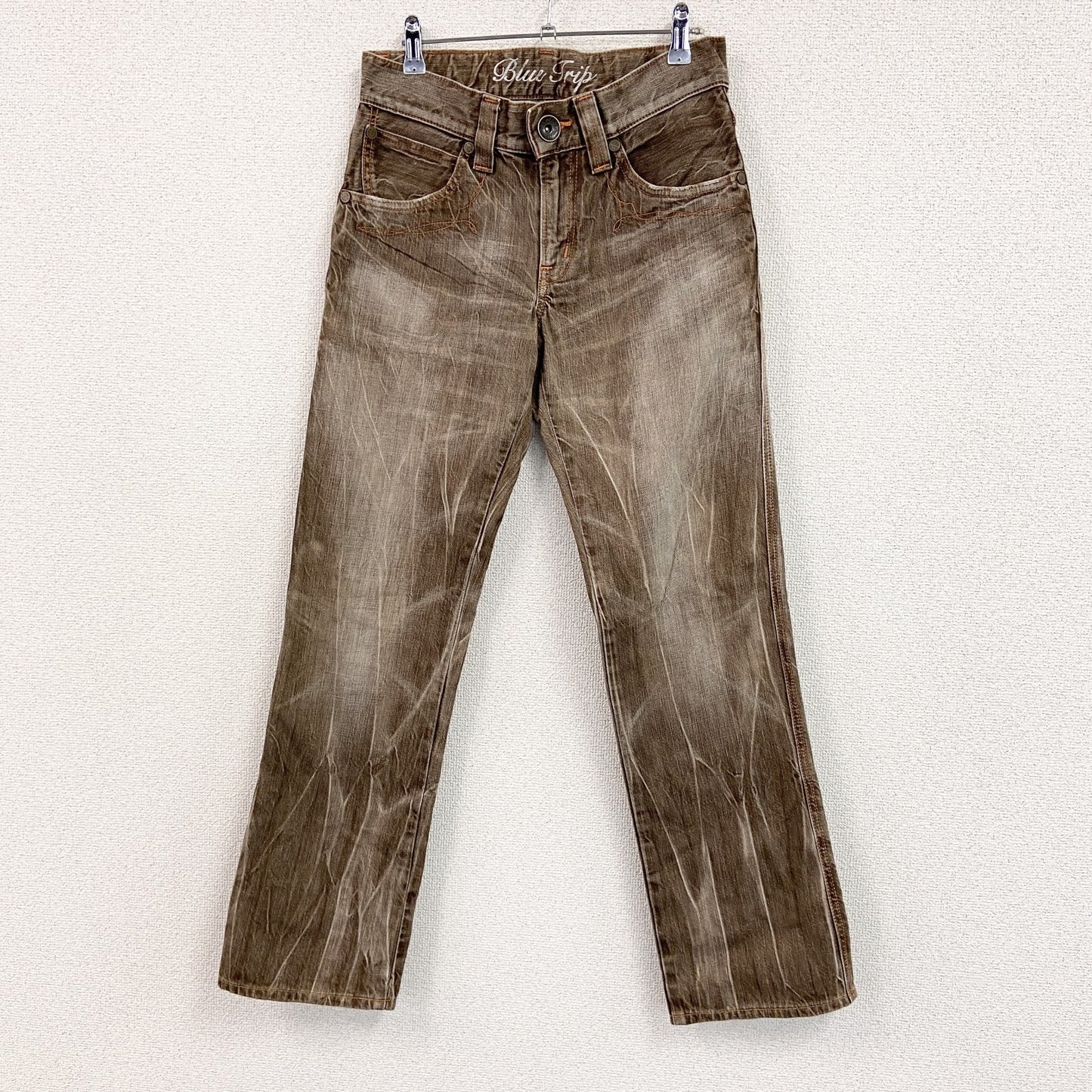 EDWIN 　エドウィン　503　デニムパンツ/ジーンズ　縦落ち　ジップフライ　茶色　ブラウン　Lサイズ