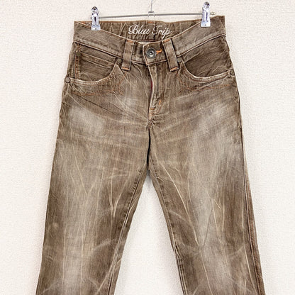 EDWIN 　エドウィン　503　デニムパンツ/ジーンズ　縦落ち　ジップフライ　茶色　ブラウン　Lサイズ