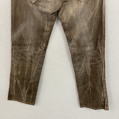 EDWIN 　エドウィン　503　デニムパンツ/ジーンズ　縦落ち　ジップフライ　茶色　ブラウン　Lサイズ