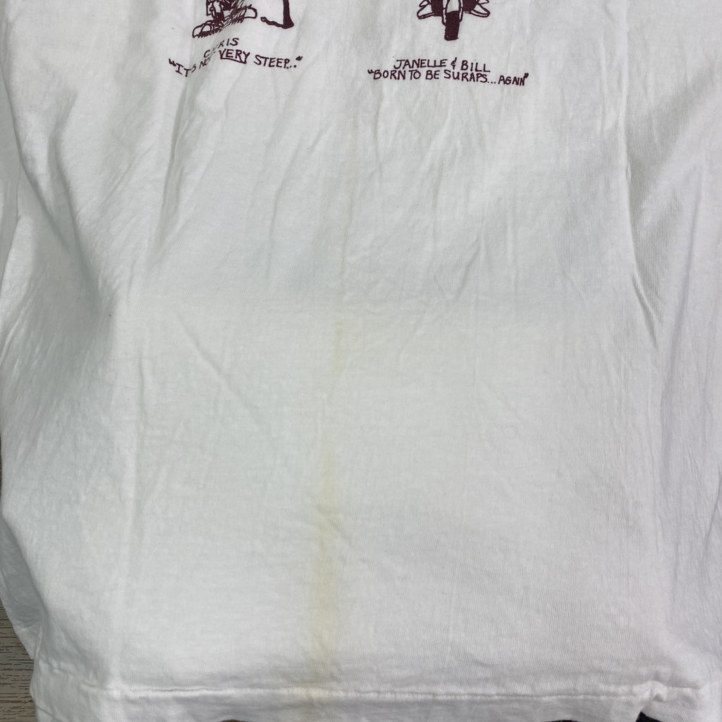 Hanes　ヘインズ　半袖プリントTシャツ　シングルステッチ　白　ホワイト　XLサイズ　古着