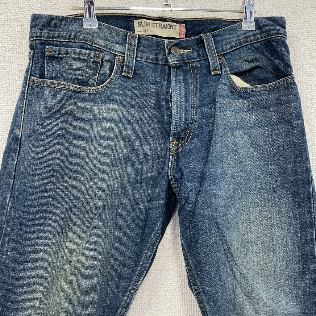 Levi’ｓ　リーバイス　SIGNATURE　デニムパンツ/ジーンズ　縦落ち　ジップフライ　インディゴ　W32サイズ　古着