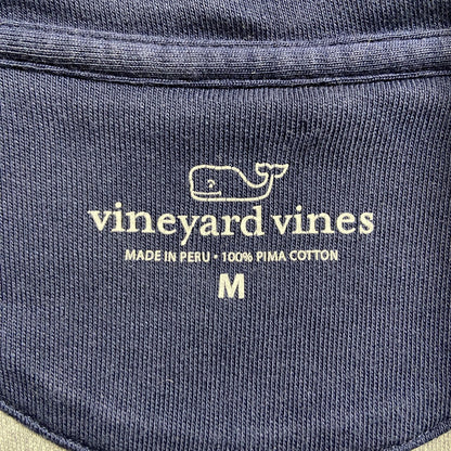 古着 used　vineyardvines　長袖ハーフジップスウェット　トレーナー　ワンポイント刺繡　クジラ　グレー　Mサイズ