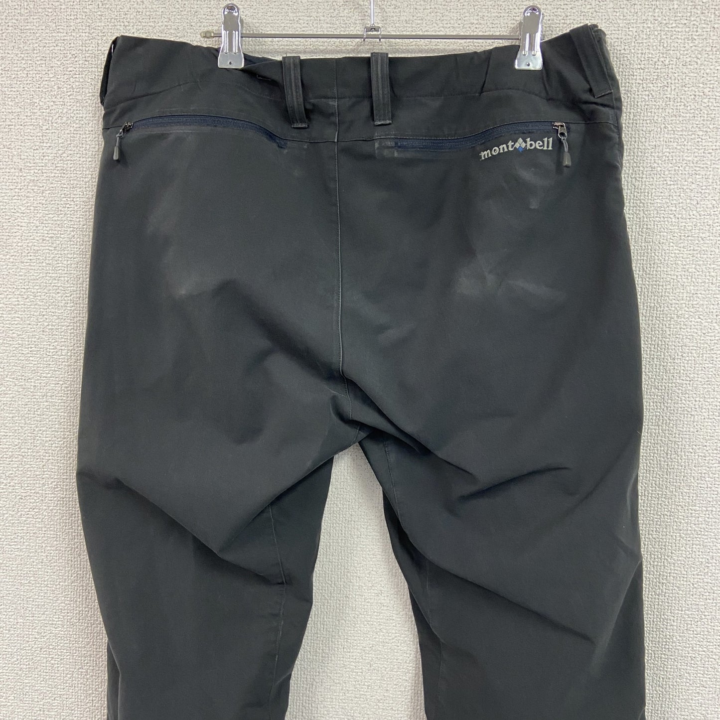 mont-bell　モンベル　ライトトレッキングパンツ　刺繍ロゴ　黒　ブラック　