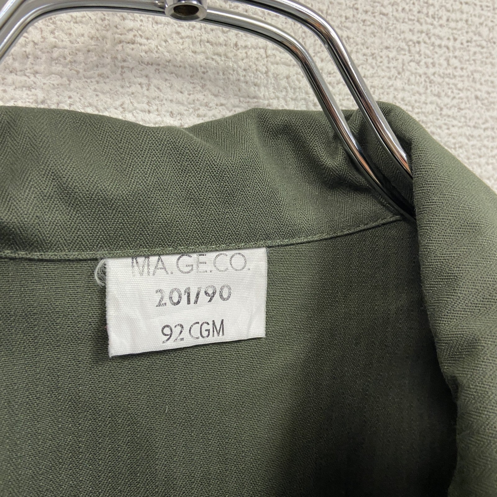 ～90s　MA.GE.CO　マジェコ　フランス軍　フィールドジャケット　ミリタリージャケット　ヴィンテージ　カーキ　古着