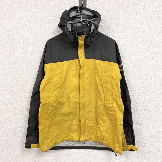 Mizuno　ミズノ　ナイロンジャケット　フーディー　比翼仕立て　バイカラー　黒　黄色　Ｌサイズ