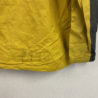 Mizuno　ミズノ　ナイロンジャケット　フーディー　比翼仕立て　バイカラー　黒　黄色　Ｌサイズ