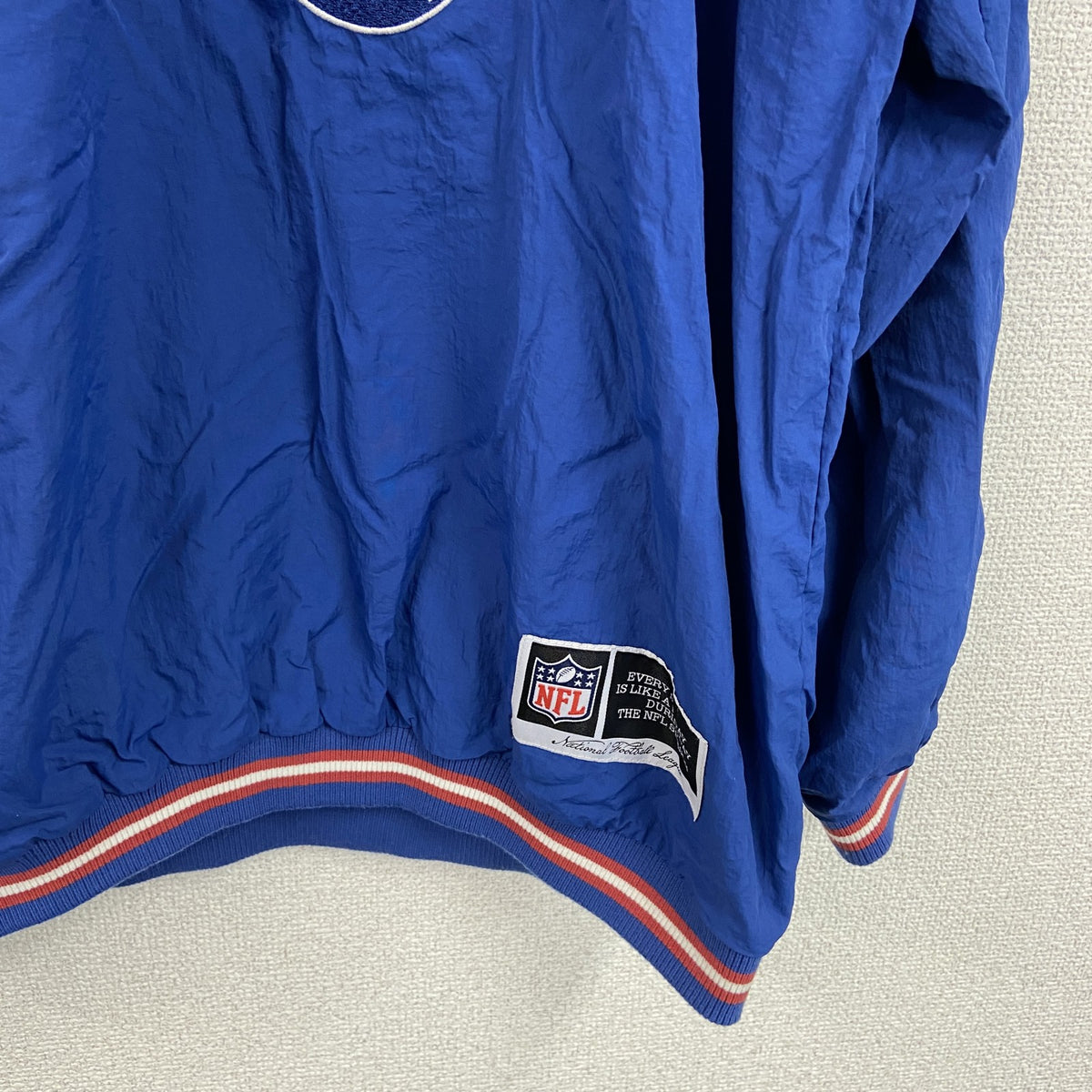 TEAM APPAREL　NFL　GIANTS　ジャイアンツ　プルオーバージャケット　青　ブルー　Lサイズ　古着