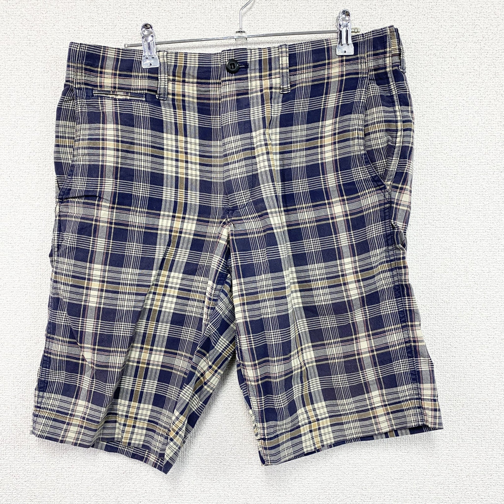 GAP　ギャップ　ハーフパンツ/ショートパンツ　チェック柄　青　ブルー　マルチカラー　Sサイズ　古着