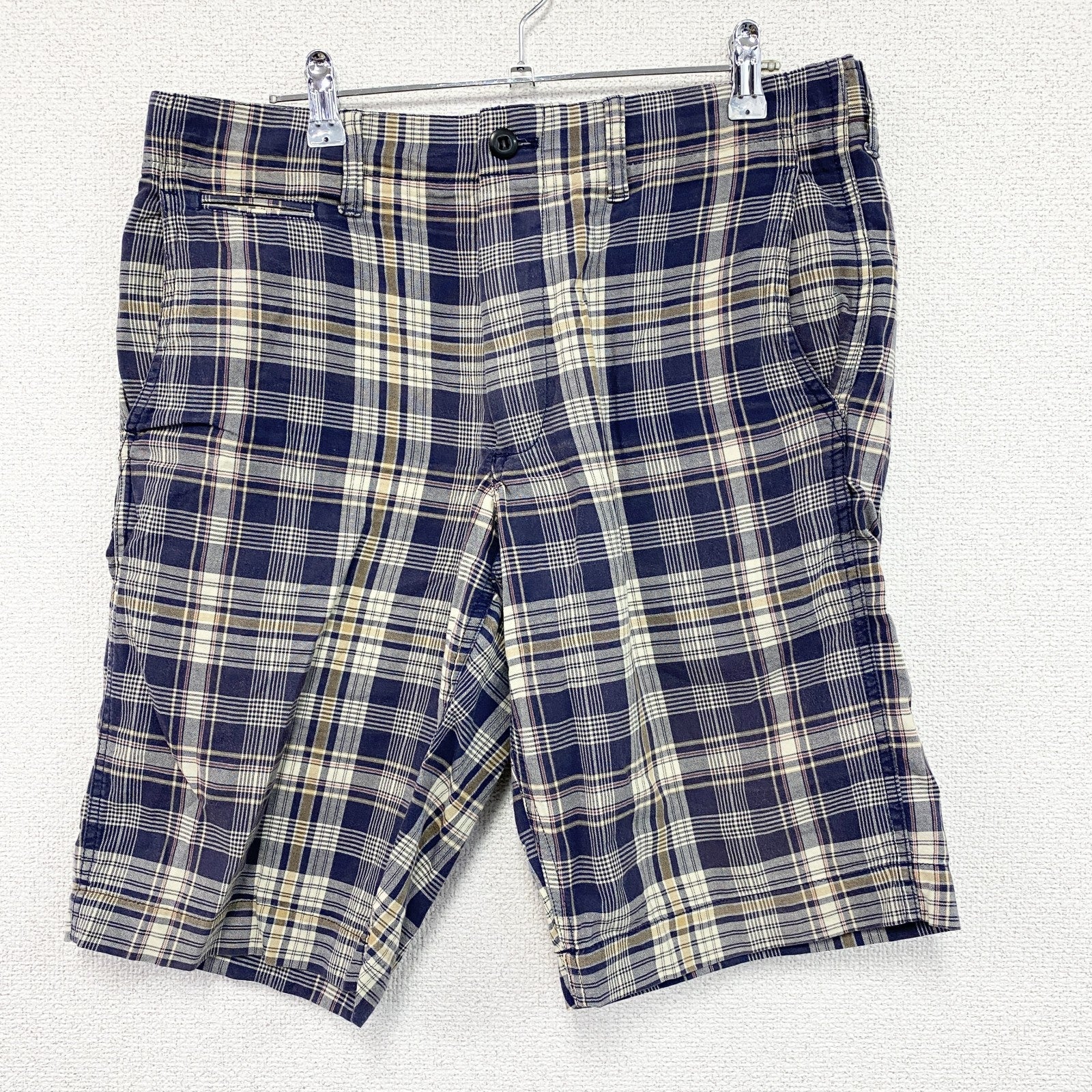 GAP　ギャップ　ハーフパンツ/ショートパンツ　チェック柄　青　ブルー　マルチカラー　Sサイズ　古着